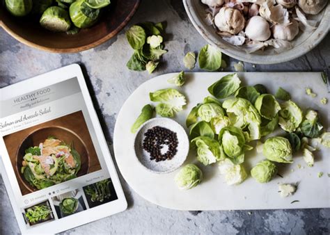 premium photo aerial view  brussle sprouts  digital tablet