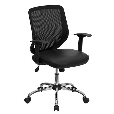 Flash Furniture Mid Back Black Mesh Tapered Back Swivel Task Chair With