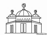 Masjid Mosque Mewarnai Badd Mewarna Kunjungi Getdrawings Worship Moscheen sketch template