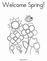 Spring Coloring Welcome Color Pages Cursive Flowers Tree Well Soon Garden Grandma Drawing Noodle Twistynoodle Built California Usa Summer Twisty sketch template