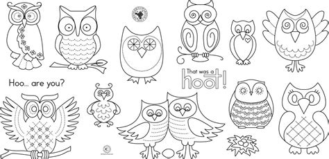 printable owl pattern coloring home