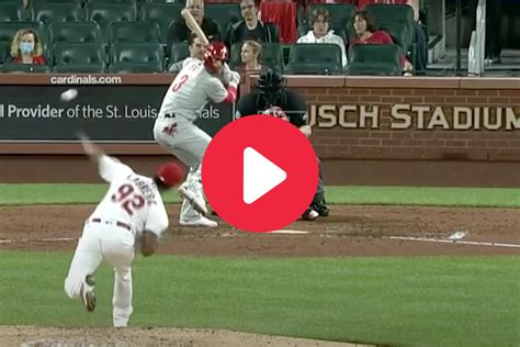 Bryce Harper Hit By Pitch Video Of 97 Mph Fastball Team Reactions