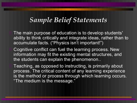 personal belief statement examples personal values essay
