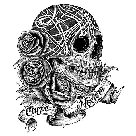 skullroses skull coloring pages steampunk coloring cross coloring page