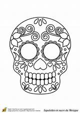 Squelette Calaveras Hugolescargot Sucre Skulls Frida Mascaras Tete Kahlo Manualidades Mort Tête Autorretrato Colorier Calaveritas Mexicanas Mexicaine Fiesta Partager sketch template