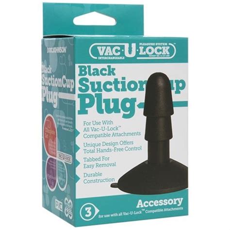 Vac U Lock Black Suction Cup Plug Sex Toys And Adult Novelties Adult