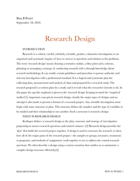 descriptive research design