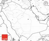 Arabia Saudi Map Blank Labels Simple Maps East North West sketch template