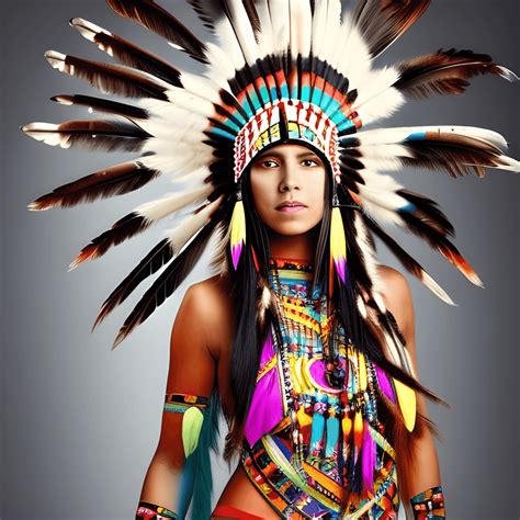 Full Body Extremely Beautiful Native American Woman · Creative Fabrica