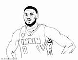 Lebron James Coloring Pages Outline Draft Rough Timothy Printable Kids Color sketch template