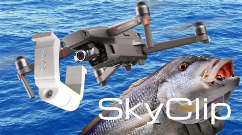skyclip  mavic bait dropping device drone fishing installed
