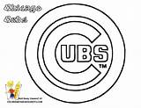 Coloring Pages Baseball Cubs Chicago Logo Mlb Team Kids Stencil Red Major League Sox Sports Mascot Printable Boys Book Drawing sketch template
