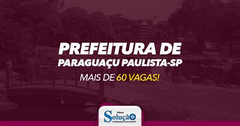 concurso prefeitura de paraguaçu paulista sp 2019 mais