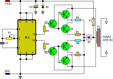 inverter circuit schematic xtreme circuits