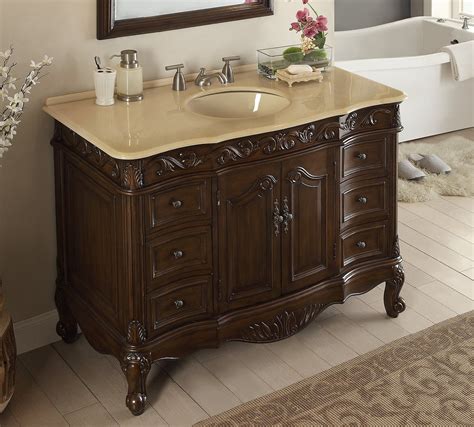 bathroom vanity traditional style dark brown color wx
