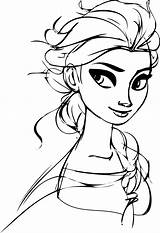 Elsa Coloring Frozen Pages Printable Color Print Getcolorings Look sketch template