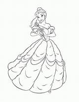 Belle Princess Coloring Disney Pages Library Clipart sketch template