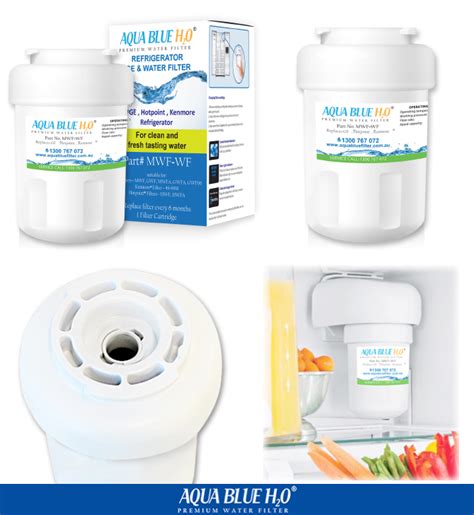 Ge Mwf Mwfp Smartwater Internal Fridge Water Filter By Aqua Blue H20