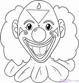 Clown Coloring Pages Scary Evil Creepy Draw Color Drawing Clowns Easy Killer Face Cry Later Now Drawings Clipart Getdrawings Printable sketch template