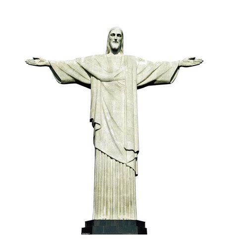 cardboard people christ  redeemer statue  brazil life size