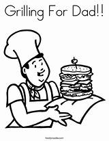 Coloring Grilling Dad Sandwich Cook Favorites Login Add sketch template
