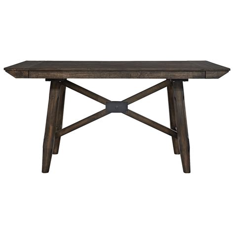 liberty furniture double bridge contemporary gathering table    leaves furniture