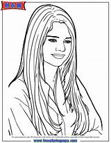 Selena Gomez Coloring Pages Portrait Printable Cartoon Singer Colouring Drawing Lovato Demi Getcolorings Sheets Color Popular Onlycoloringpages Az Getdrawings Self sketch template