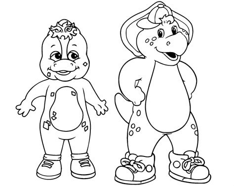 barney bj coloring pages coloring pages