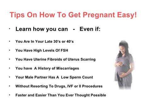 tips on how to get pregnant easy
