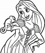 Rapunzel Mewarnai Putri Tangled sketch template