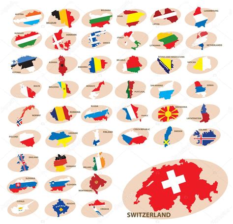 Flags And Silhouettes Of The Countries Stock Vector Image By ©romul