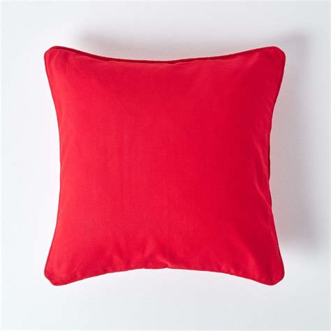 cotton plain red cushion cover    cm