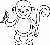 Monkey Outline Drawing Getdrawings sketch template
