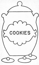 Cookie Jar Template Coloring Printable Paper Pattern sketch template