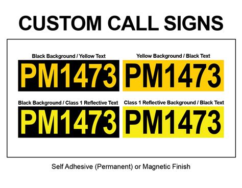 custom uhf call signsvehicle id number plates southern cross