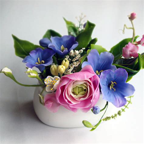 Small Vase Flower Arrangement Handmade With Love