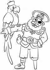Piraten Pirat Zum Papagei sketch template