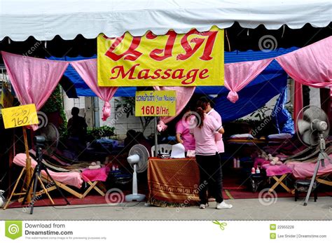 Bangkok Thailand Outdoor Massage Spa Editorial Stock