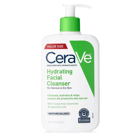 cerave hydrating facial cleanser normal  dry skin  ml exubuycom
