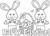 Easter Coloring Pages Happy Bunny Printable Colouring Color Kids Size Egg Worksheets Templates Printables Cute Print Sheets Colorare Religious Da sketch template