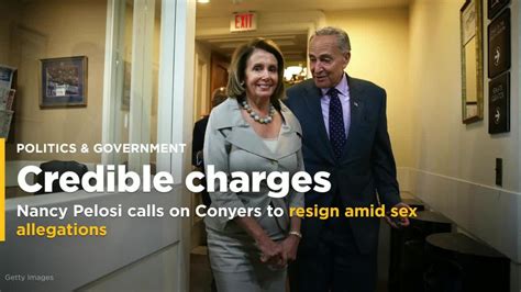 Nancy Pelosi Calls On Conyers To Resign Amid Sex Allegations
