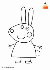 Peppa Pig Rebecca Rabbit Coloring Pages Drawing Drawings Choose Board Designg Info sketch template