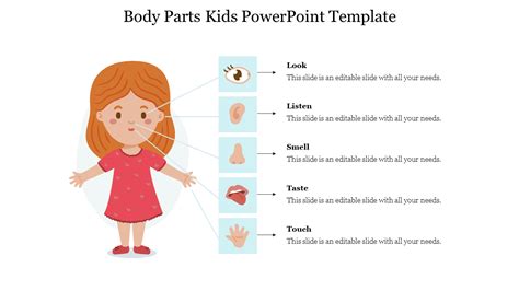 body parts kids powerpoint template  google