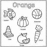Color Activities Orange Preschool Kindergarten Printable Coloring Worksheets Colors Pages Drawing Pre Toddlers Objects Colour Week Red Colouring Learning Learn sketch template
