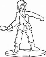 Coloring Statue Soldier Wecoloringpage sketch template