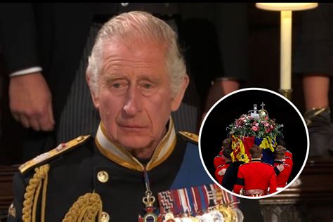 charles  tears  royals sing god save  king  queens funeral