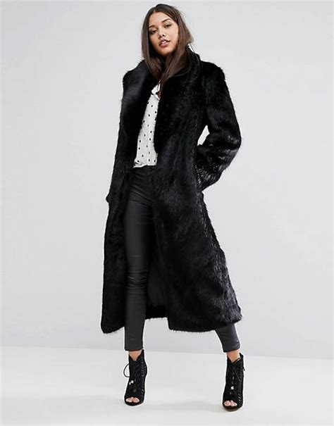 Missguided Premium Faux Fur Longline Coat Tradingbasis
