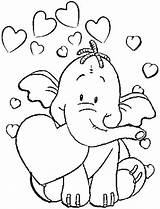 Coloring Pages Kids Printable Kindergarten Toddlers Easy Color Sheets Learning Valentine Valentines Preschoolers Preschool Print Elephant Colouring Toddler Books Drawing sketch template