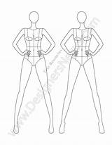Fashion Female Template Croqui Front Croquis Templates Figure Drawing Designersnexus Illustrator Illustration V61 Adobe Face Vector Back Poses High Di sketch template