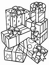 Presents Coloring Pages Christmas Pile Kids sketch template